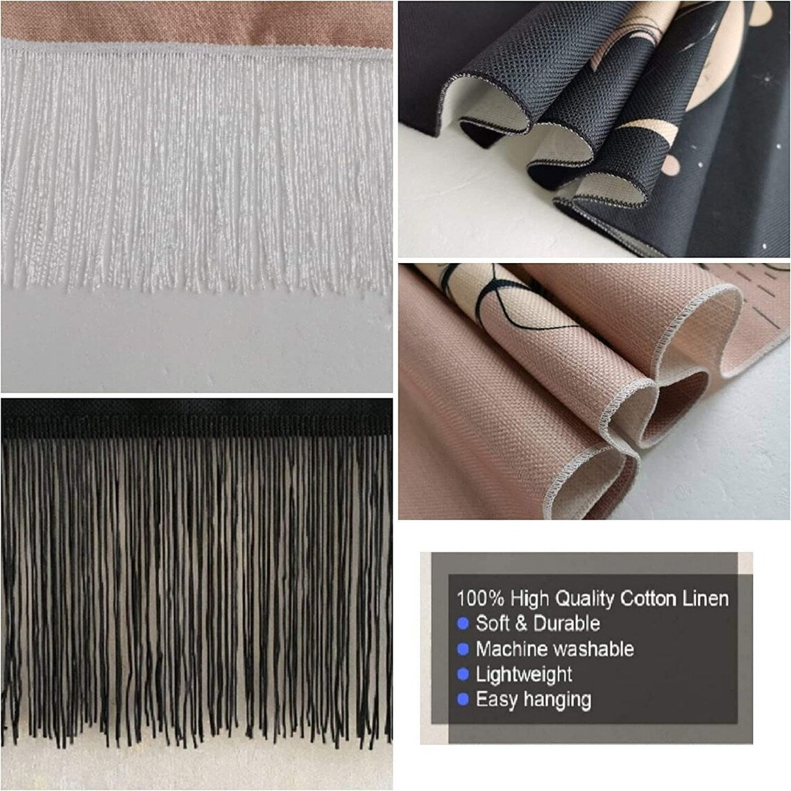 Bohemian sun & moon tapestry (2 pack )