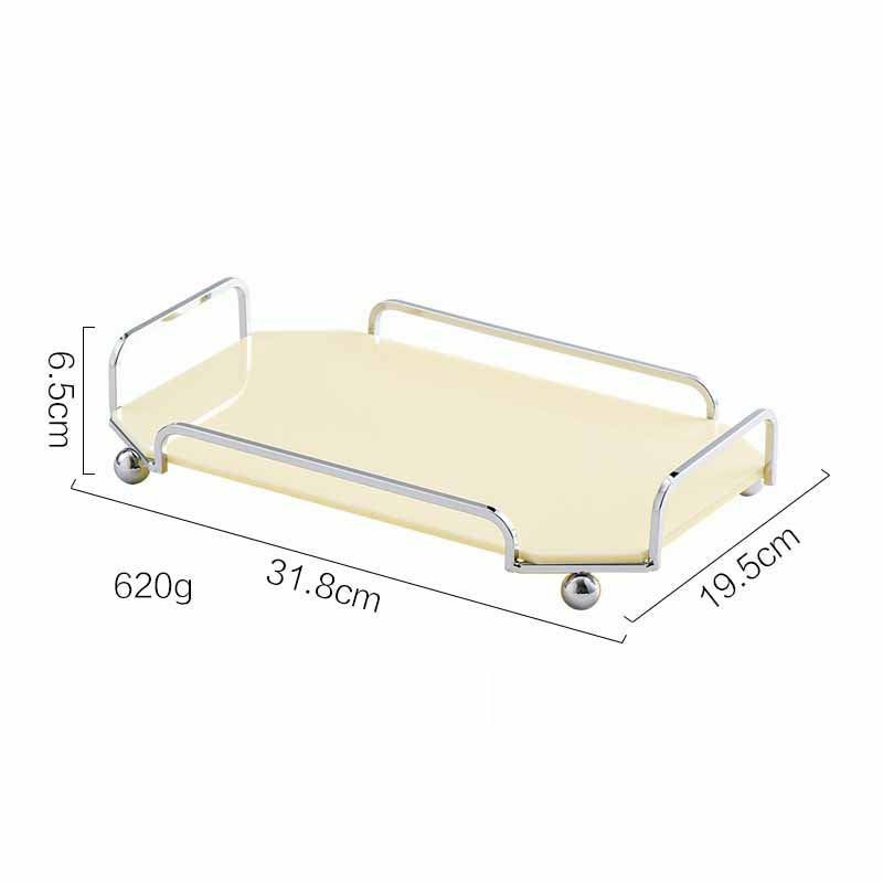 Nordic Style Light Luxury Iron art acrylic octagon tray Sliver/Cream/Black, Jewelry Tray, Decoration Tray