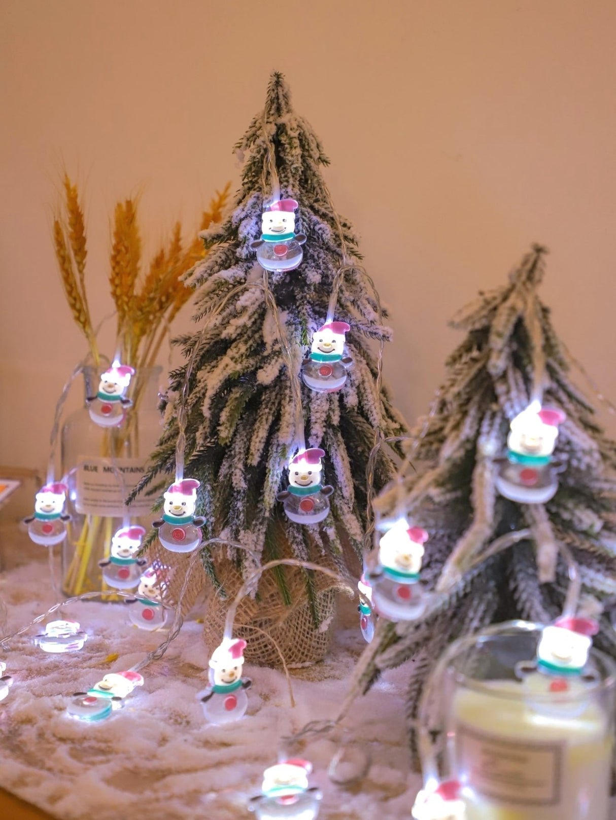 Christmas String Light with 10pcs Snowman Shaped Bulb 1pc - Lighting & Lamp