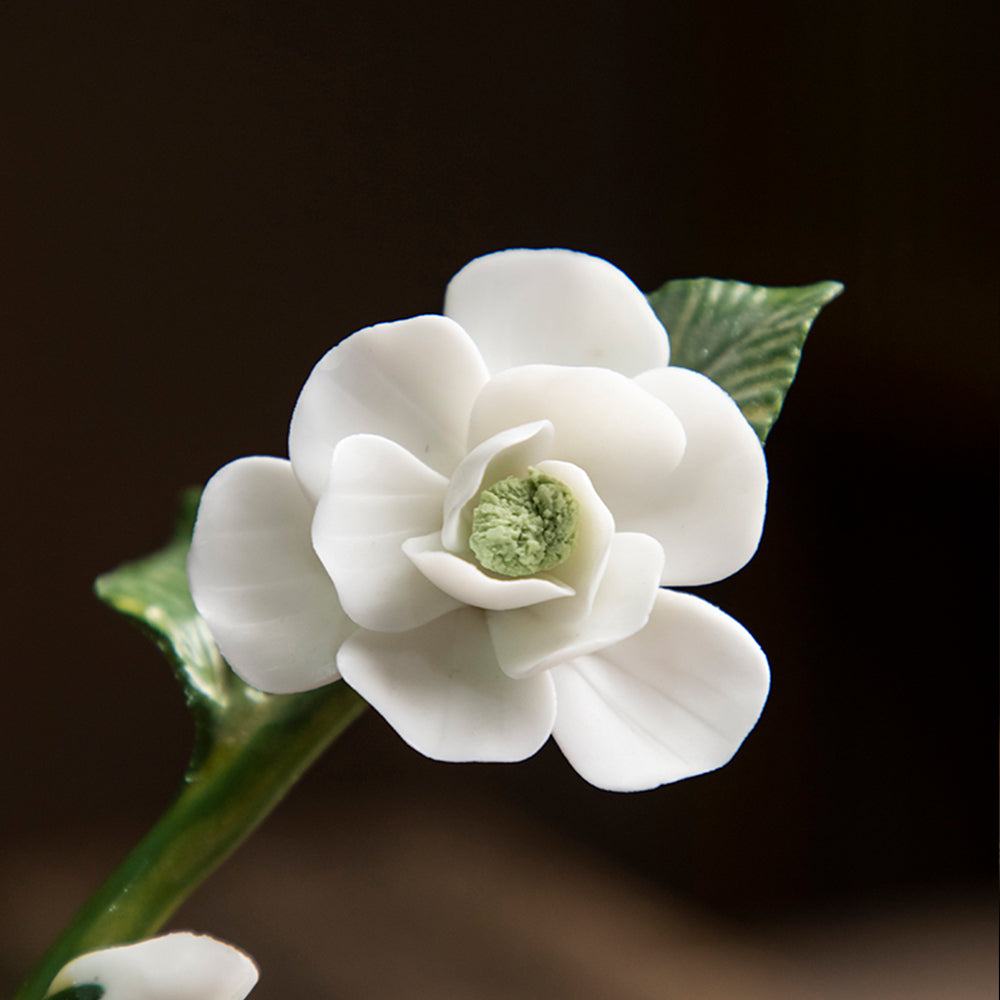 Ceramic Incense Burner, Camellia Incense Holder, Art Flower Design, Aromatherapy, Yoga Incense Burner, Incense seat