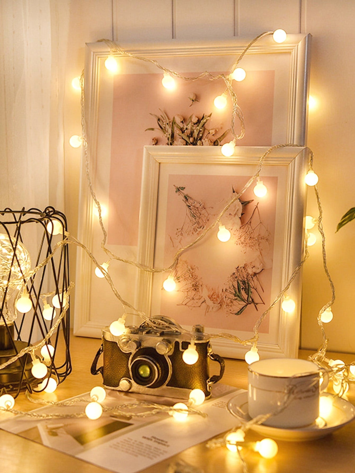 7 Color String Light with 40pcs Ball Shaped Bulb 1pc - Novelty Lighting