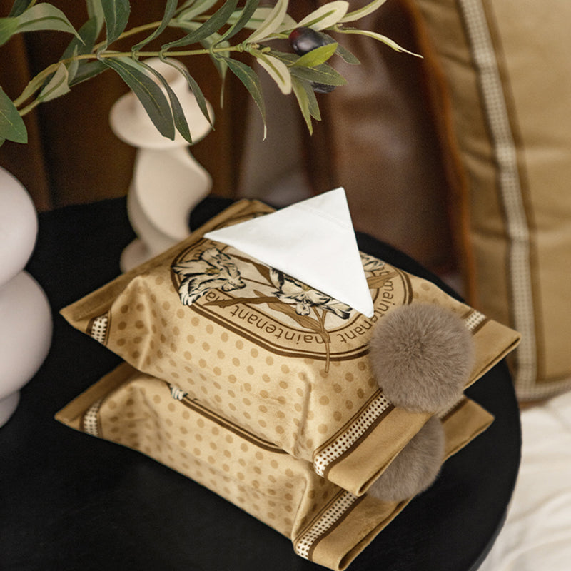 Delphi velvet car home home light luxury multi-purpose removable paper box tissue cover original hand-painted style