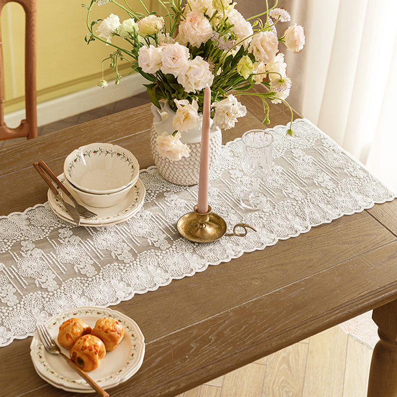 Moonlight French lace table flag light luxury high-end TV cabinet coffee table high-end dining table mat cloth shoe cabinet dust cover towel