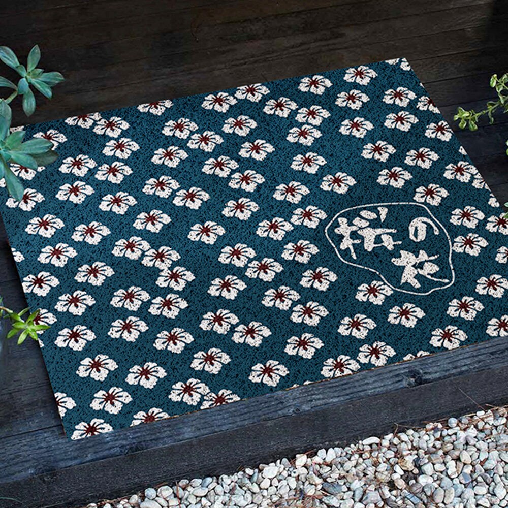 Japanese Sakura Pattern PVC Entrance Mat