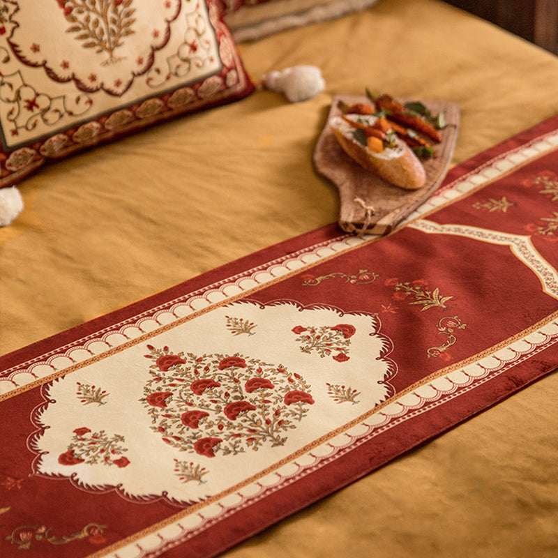 Polka red table flag American ins wedding tablecloth retro wedding TV cabinet coffee table bed flag decorative cloth