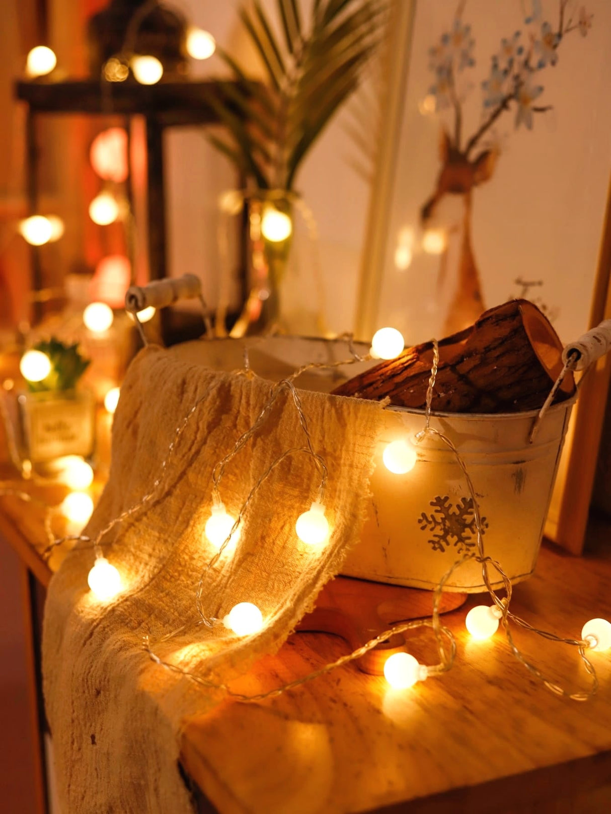 String Light with 10pcs Ball Shaped Bulb 1pc - Novelty Lighting