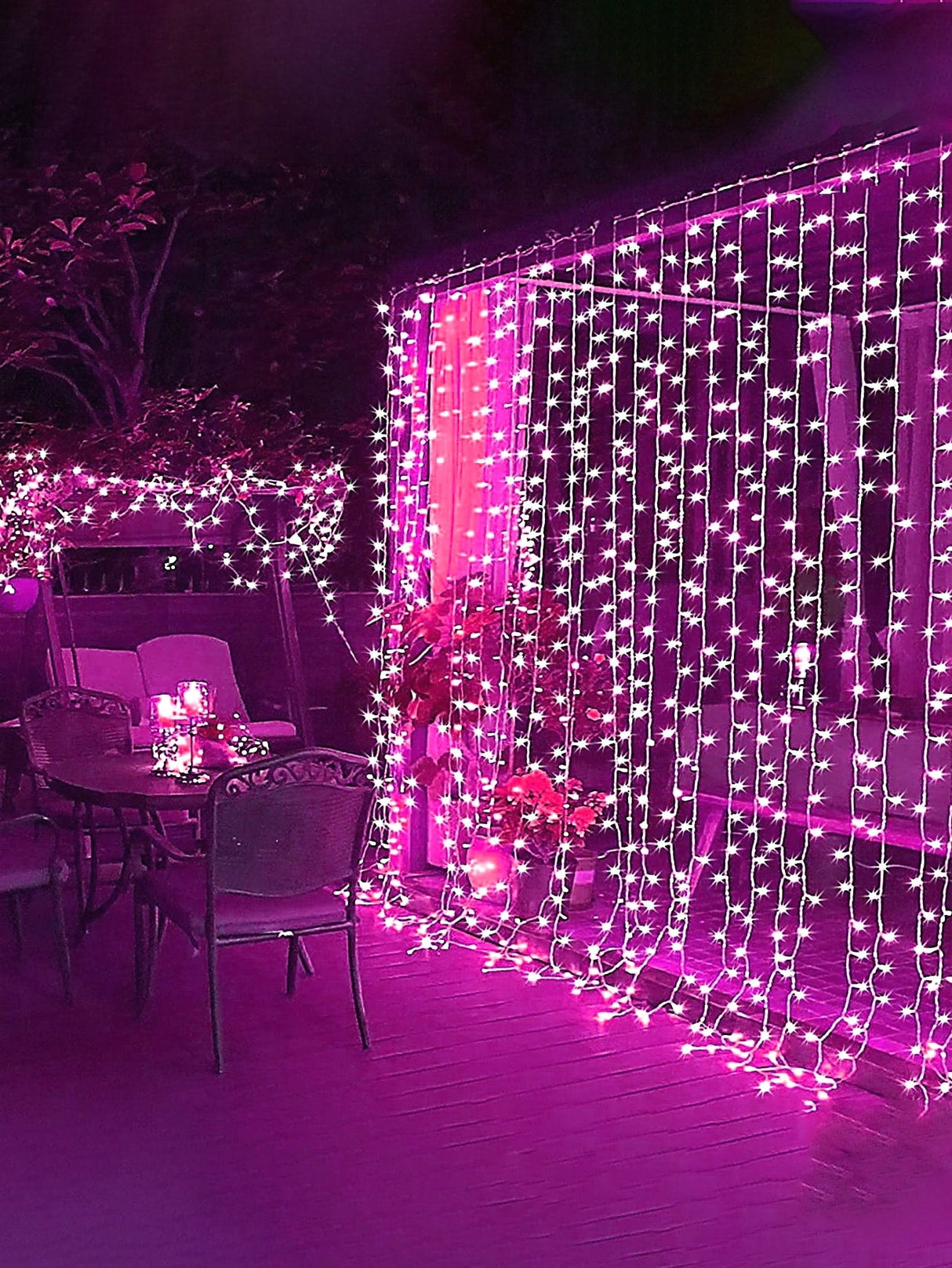 Control Curtain Decorative String Light with 300pcs Bulb Remote - Novelty Lighting