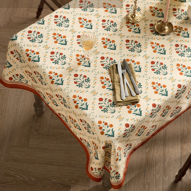 Mode garden American retro table cloth light luxury high-end decorative cloth red living room coffee table cover cloth dustproof cloth