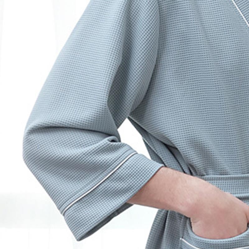 3/4 Sleeve Waffle Weave Pajama Bathrobe
