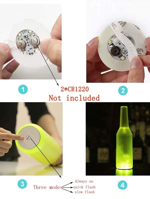 Bottle LED Light Sticker 2pcs