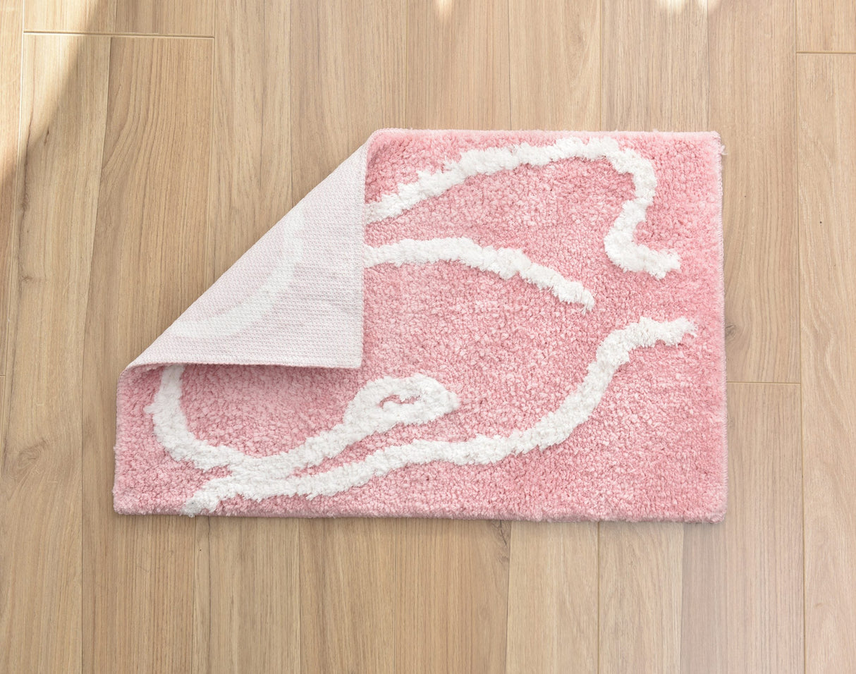 Feblilac Pink Naked Back Bath Mat, 15.7″x23.6″, Non Slip Bathmat, Pink Bathroom Rugs, Anti Slip Toilet Mat, Soft Thick Bathroom Carpet, Art Bathroom Mats, Best Bath Rugs, Hot Shower Mat Non Slip, Toilet Rug