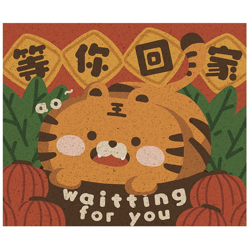 Cartoon Waiting for You PVC Entrance Door Mat