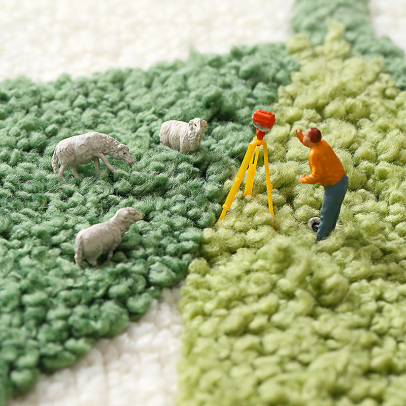 Tropical Monstera Leaf Tufted Bath Mat – Green Plant-Shaped Non-Slip Rug