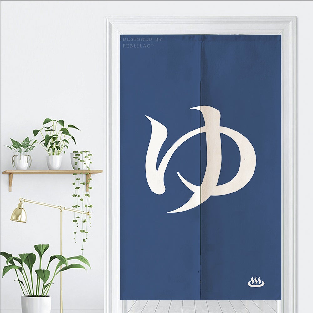 Blue Hot Spring Noren Doorway Curtain