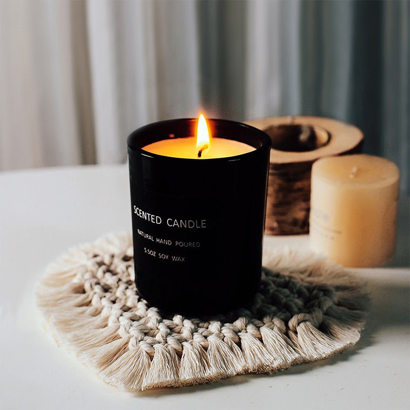 Bohemia Woven Cotton Linen Tassel Heart Placemats Coasters (3PCS)