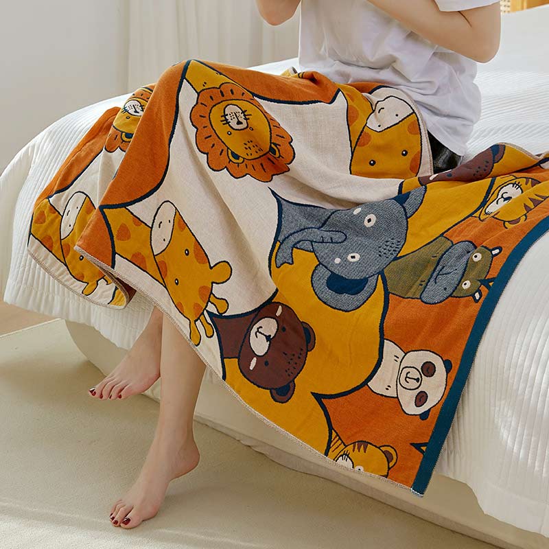 Animal Party Cotton Comfy Bath Towel