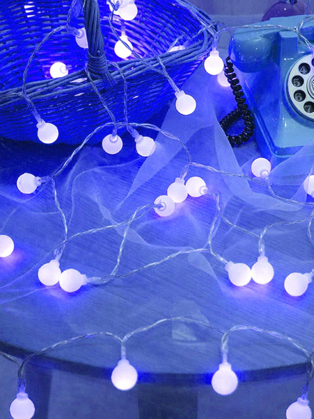 7 Color String Light with 40pcs Ball Shaped Bulb 1pc - Novelty Lighting