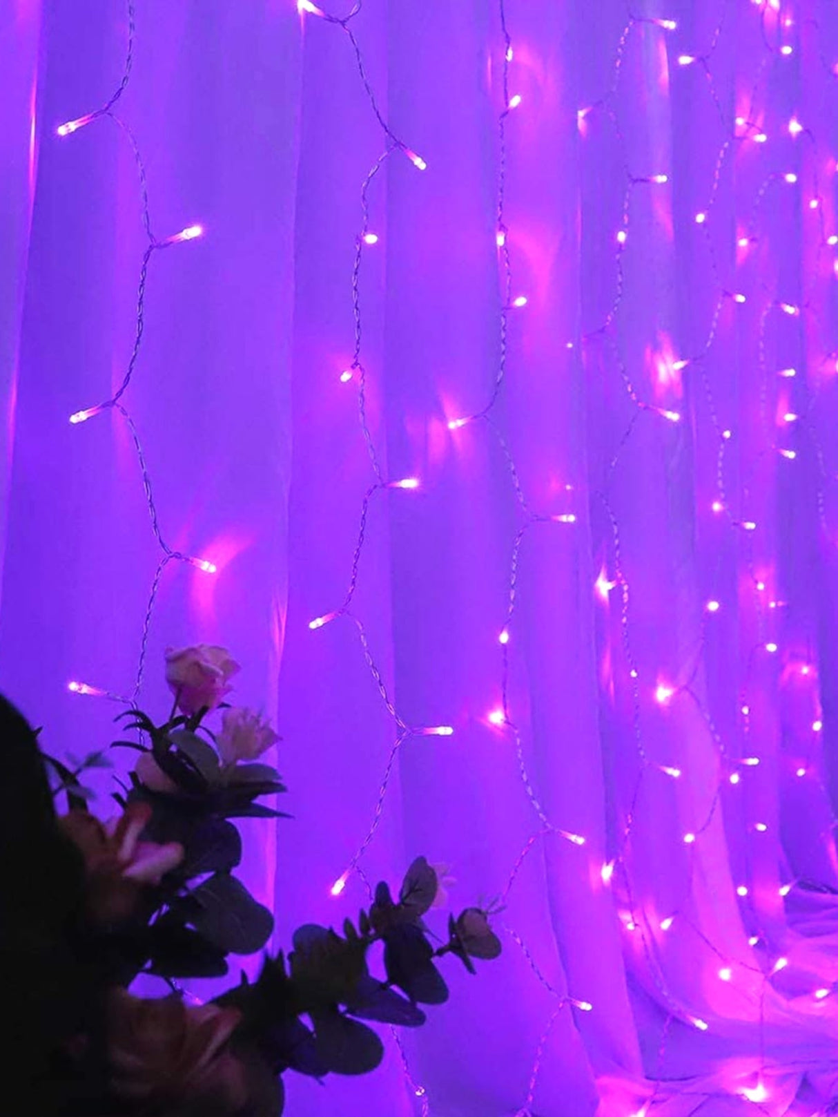 Decorative String Light with 50pcs Bulb Curtain - Novelty Lighting