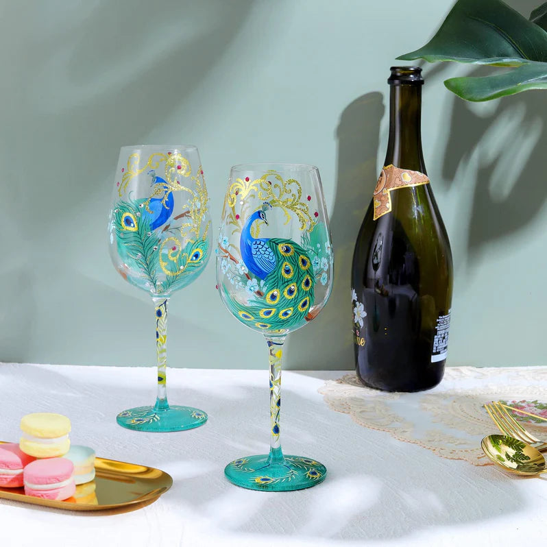 Hand-painted Colorful Wine Glasses Collection