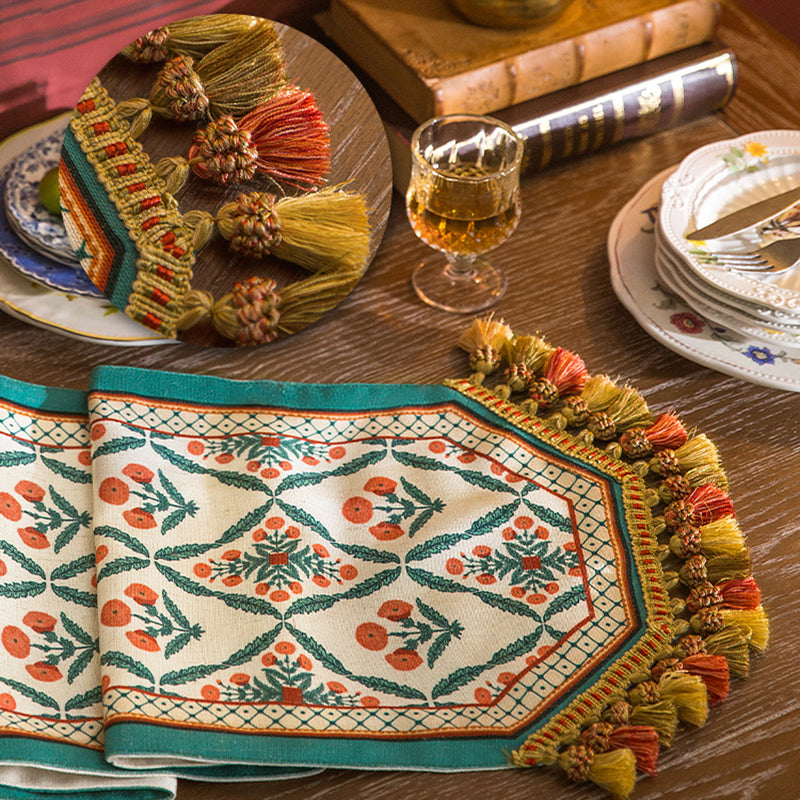 Matisse American pastoral linen light luxury table flag coffee table dining table TV cabinet tablecloth long strip cloth shoe cabinet cloth cover towel