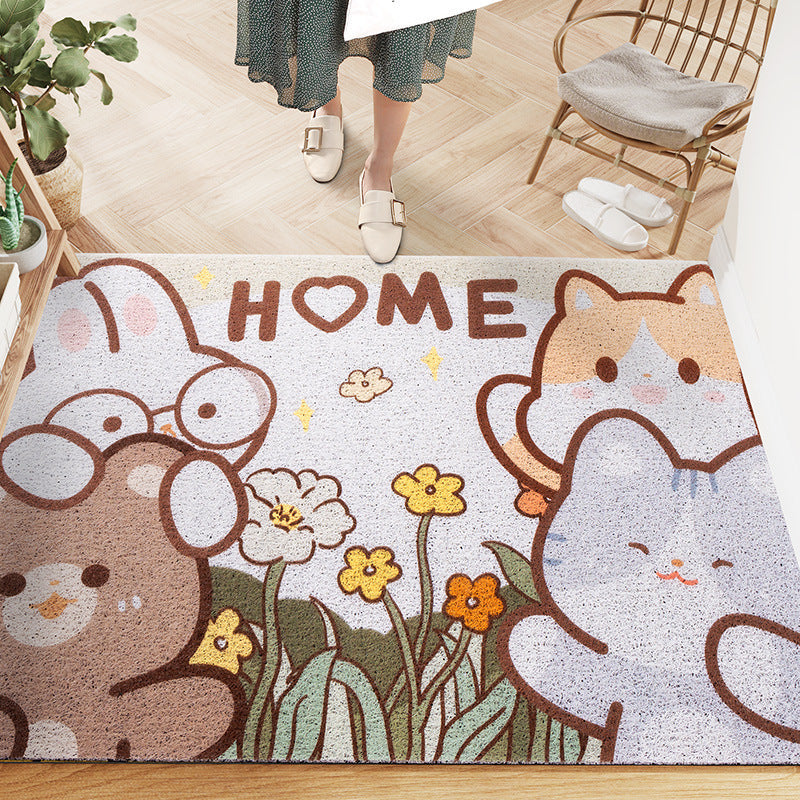 Feblilac Cute Animal Park PVC Coil Door Mat