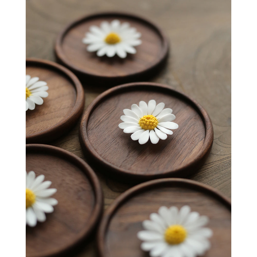 Ceramic Incense Burner, Daisy Incense Holder, Art Flower Design, Aromatherapy, Yoga Incense Burner, Small Incense seat