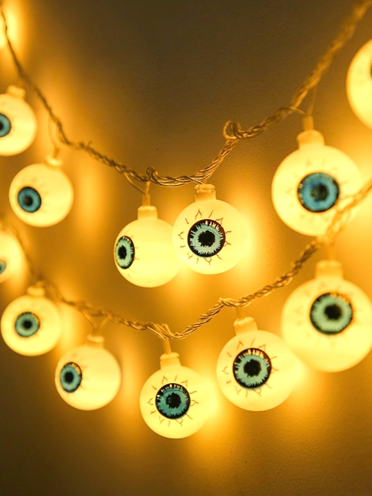 Halloween String Light with 10pcs Eye Shaped Bulb 1pc - Novelty Lighting