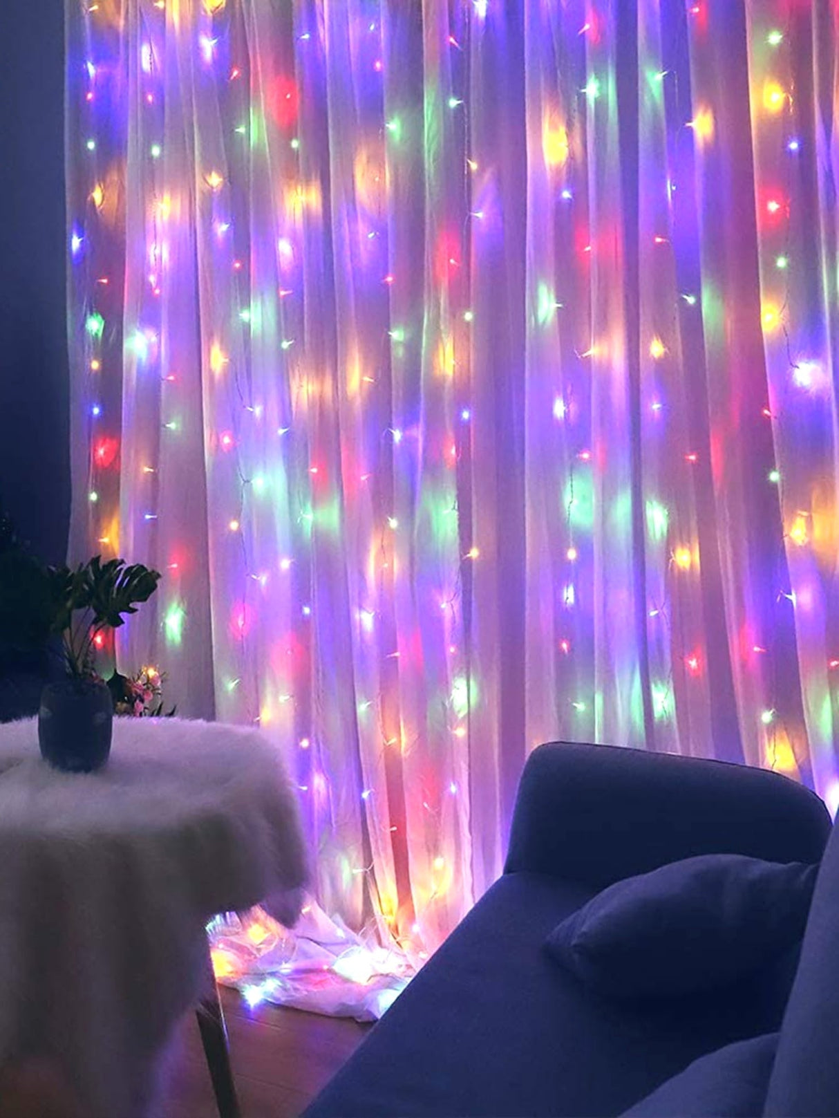 Decorative String Light with 50pcs Bulb Curtain - Novelty Lighting