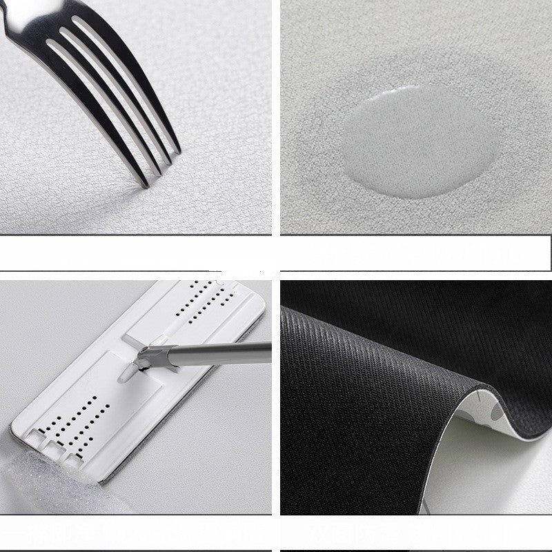 Feblilac Feather Texture PVC Leather Kitchen Mat