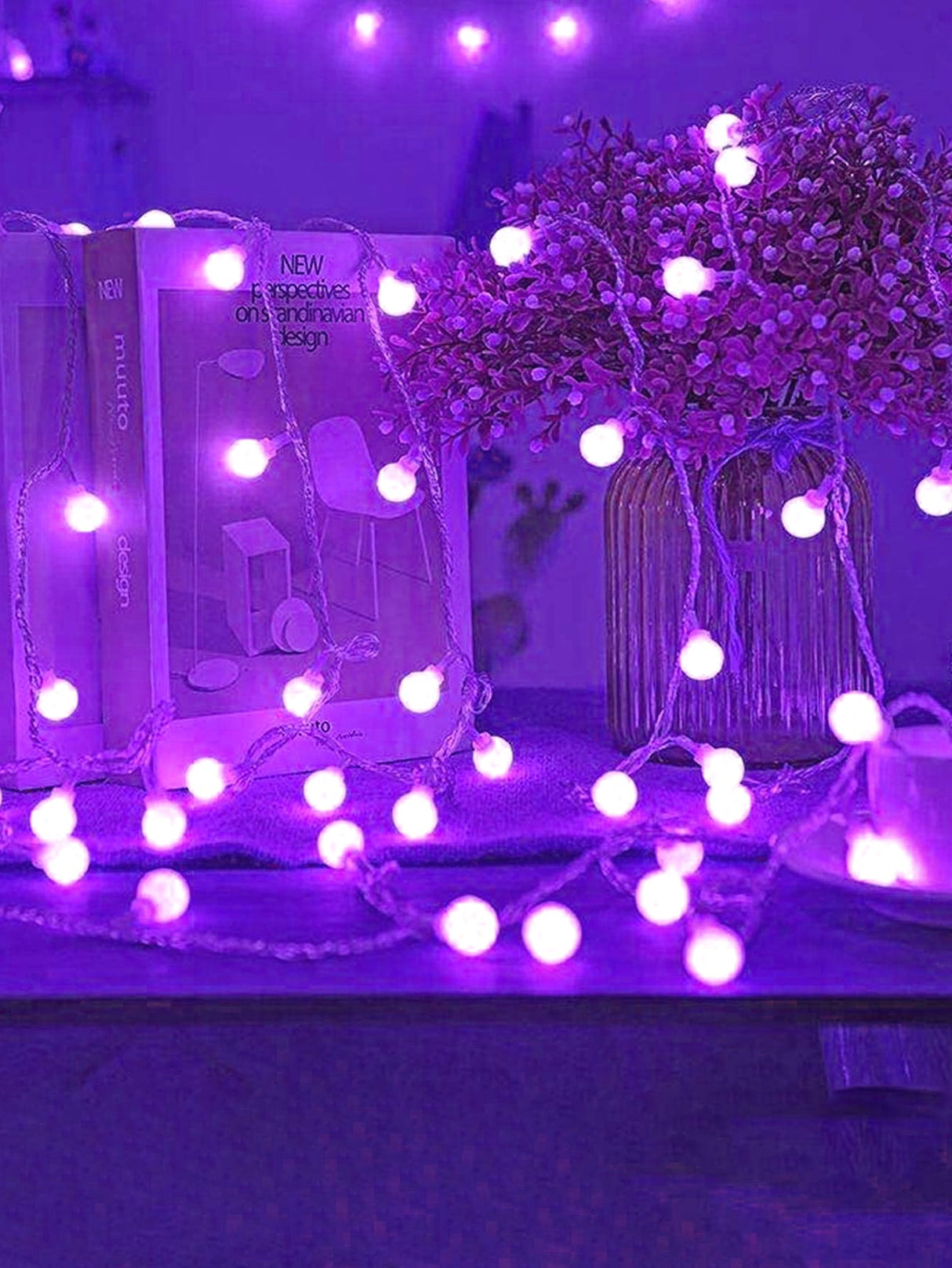 7 Color String Light with 40pcs Ball Shaped Bulb 1pc - Novelty Lighting