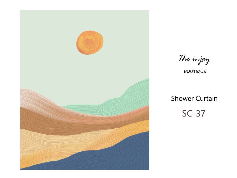Colorful Mountain Sunset Shower Curtain