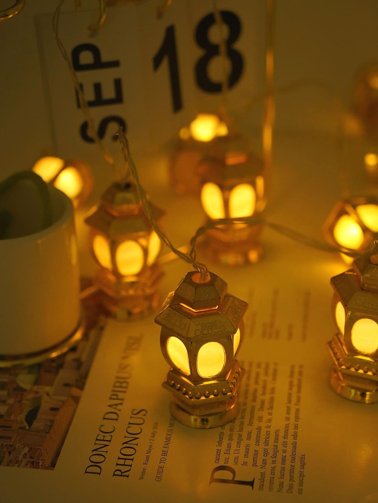 Ramadan String Light with 10pcs Tower Shaped Bulb 1pc - Novelty Lighting