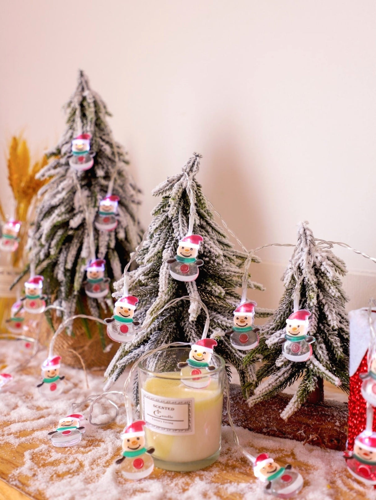 Christmas String Light with 10pcs Snowman Shaped Bulb 1pc - Lighting & Lamp