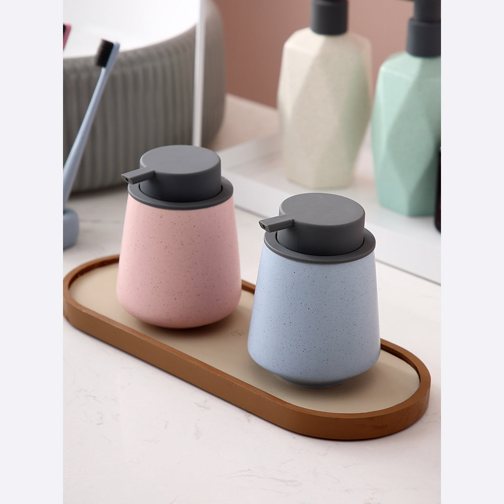 Ceramic Soap Dispenser, Foaming Pump Bathroom Bottle, Simple Design, Refillable Reusable Lotion Pump for Bathroom Kitchen, 400ml/13.52oz