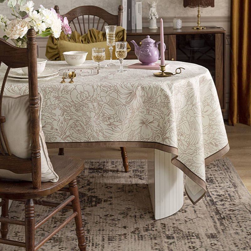 Tilde modern minimalist tablecloth cream style light luxury high-end velvet table cloth art tabletop protection pad tablecloth