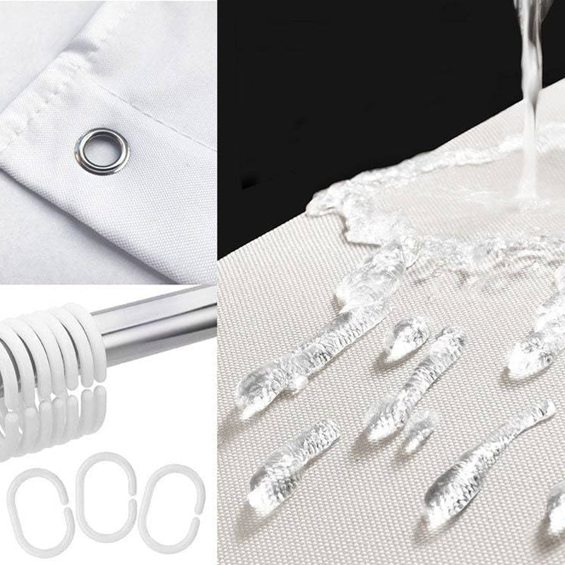 Feblilac Abstract Mountain and Moon Shower Curtain with Hooks, Bathroom Curtains with Ring, Unique Bathroom décor, Boho Shower Curtain, Customized Bathroom Curtains, Extra Long Shower Curtain