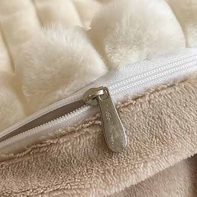Solid Color Poly Rabbit Wool Flannel Puffy Duvet Cover Bedding Set