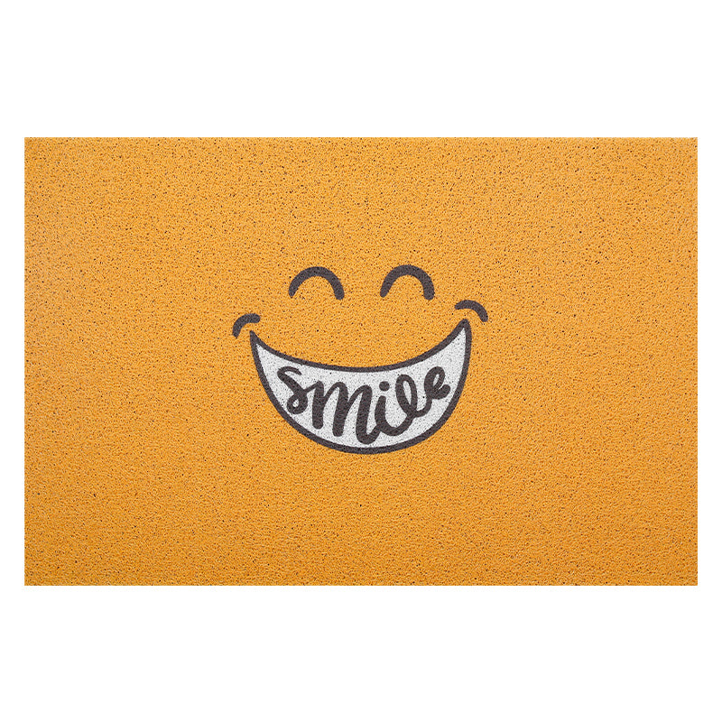 Yellow Smile Door Mat