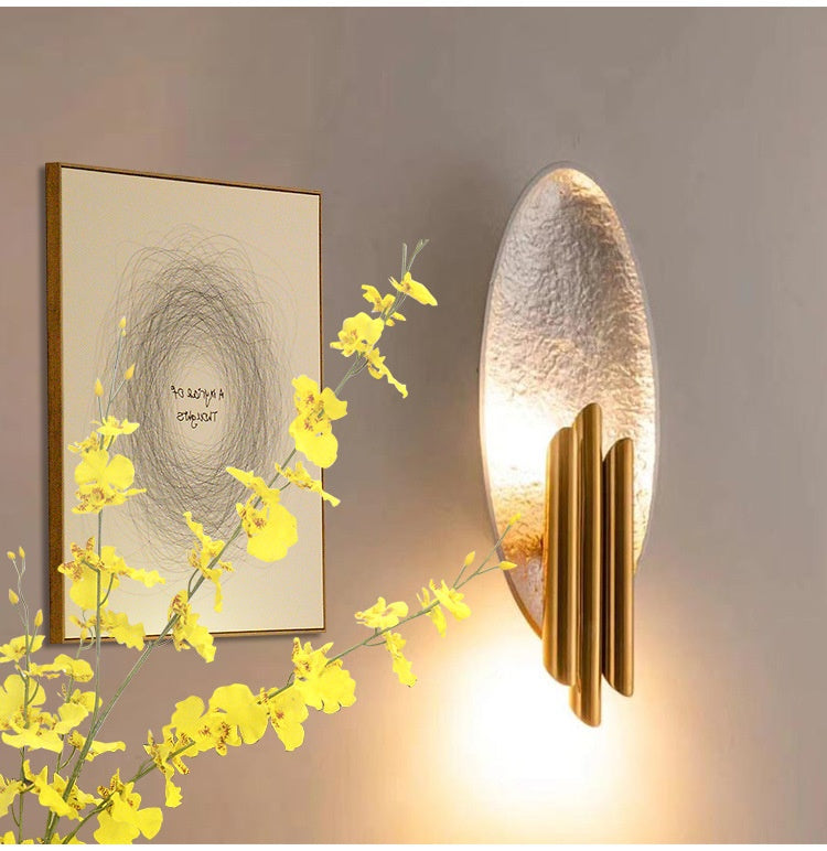 Gold Leaf Wall Lamp