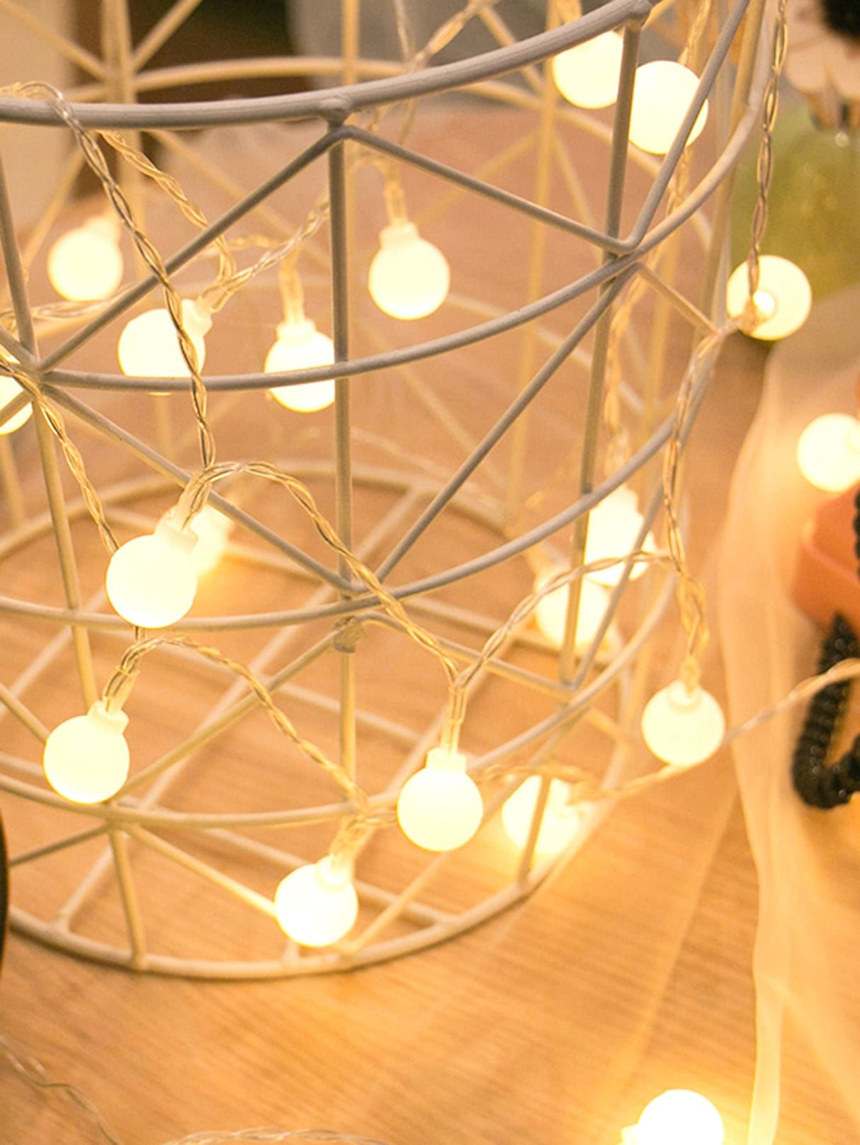 String Light with 10pcs Ball Shaped Bulb 1pc - Novelty Lighting