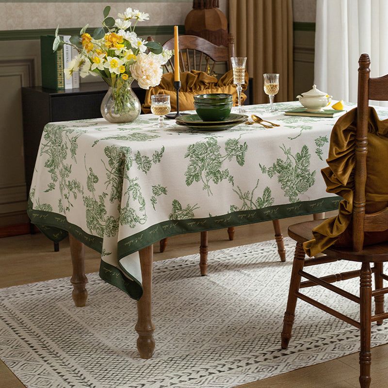 Liv French tablecloth pastoral cotton and linen retro art light luxury high-end ins table cloth rectangular home