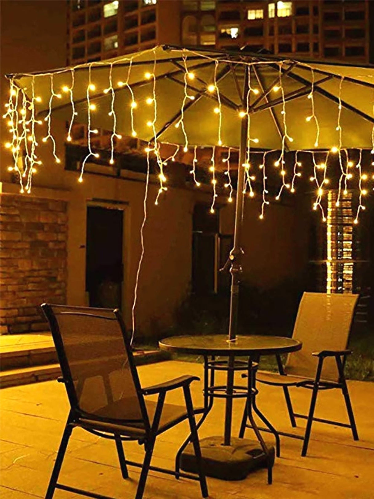 Decorative String Light with 96pcs Bulb Curtain - Novelty Lighting