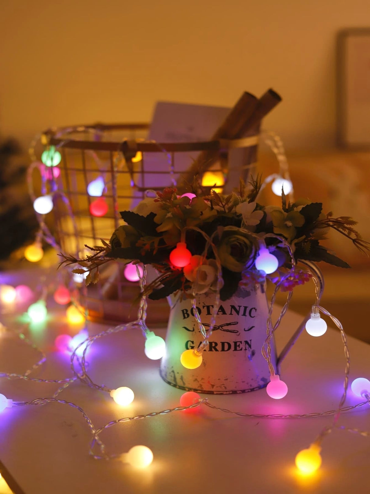 7 Color String Light with 40pcs Ball Shaped Bulb 1pc - Novelty Lighting