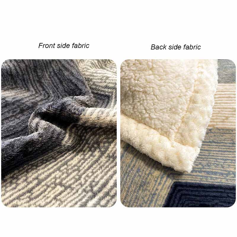 Poly Grey Lovely Heart Milk Cashmere Flannel Berber Fleece Bedding Set