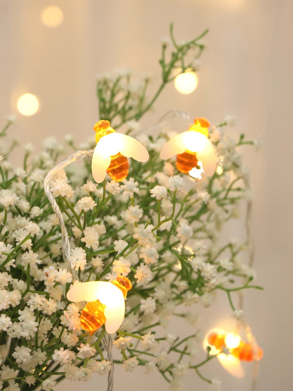 String Light with 10pcs Bee Shaped Bulb 1pc - Novelty Lighting