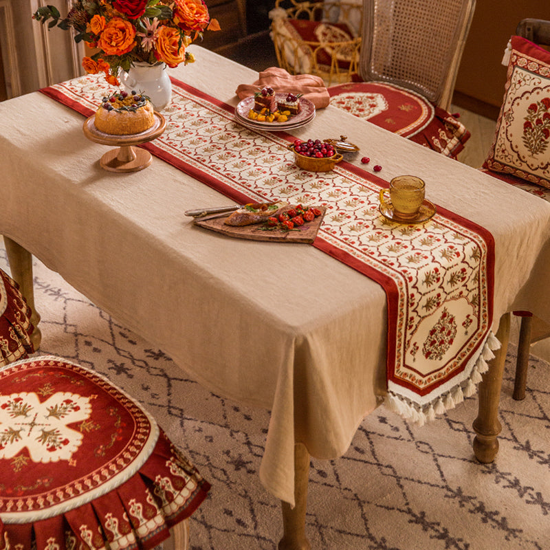 Polka red table flag American ins wedding tablecloth retro wedding TV cabinet coffee table bed flag decorative cloth