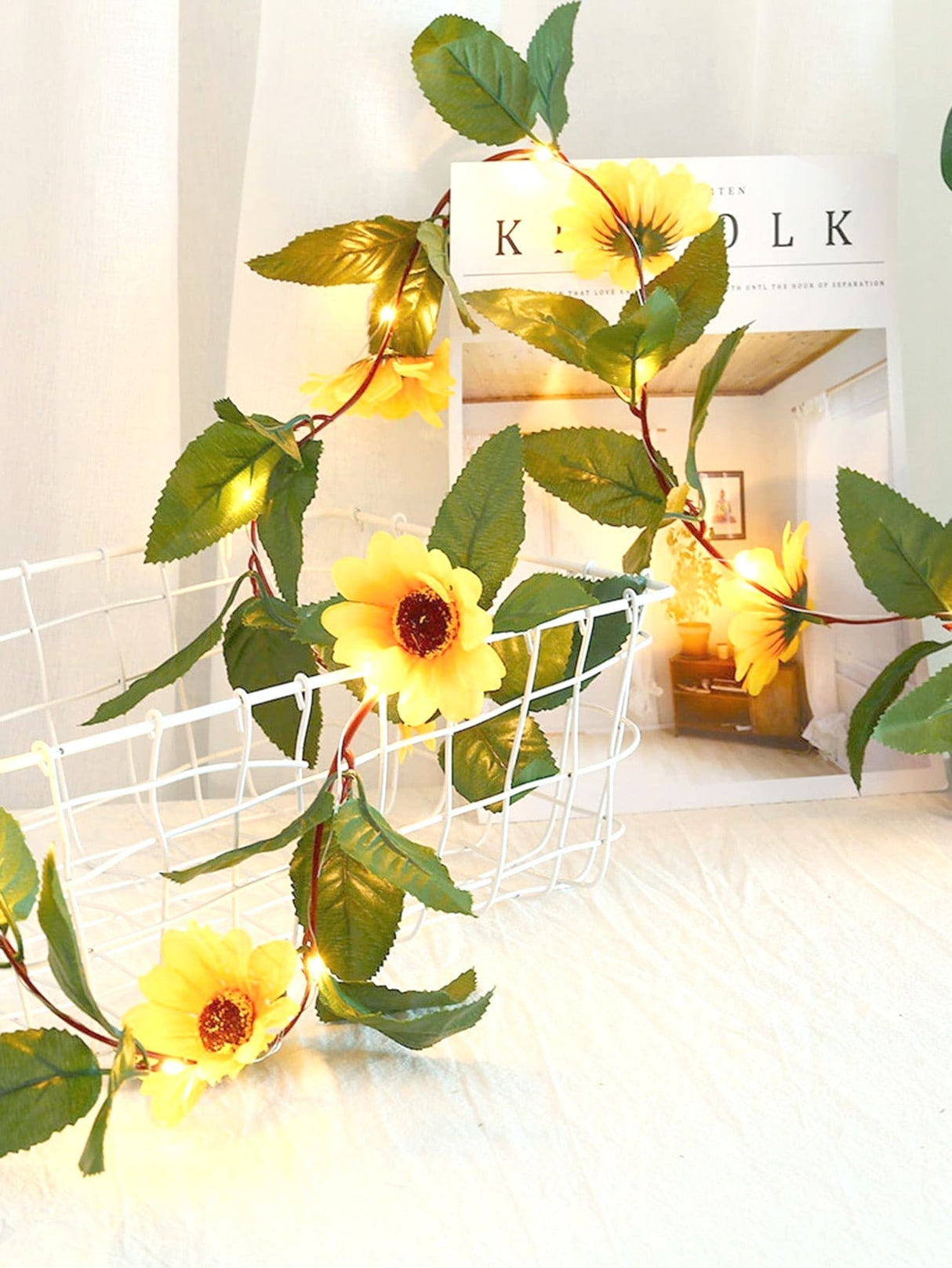 Artificial Sunflower Decor String Light 20pcs - Novelty Lighting