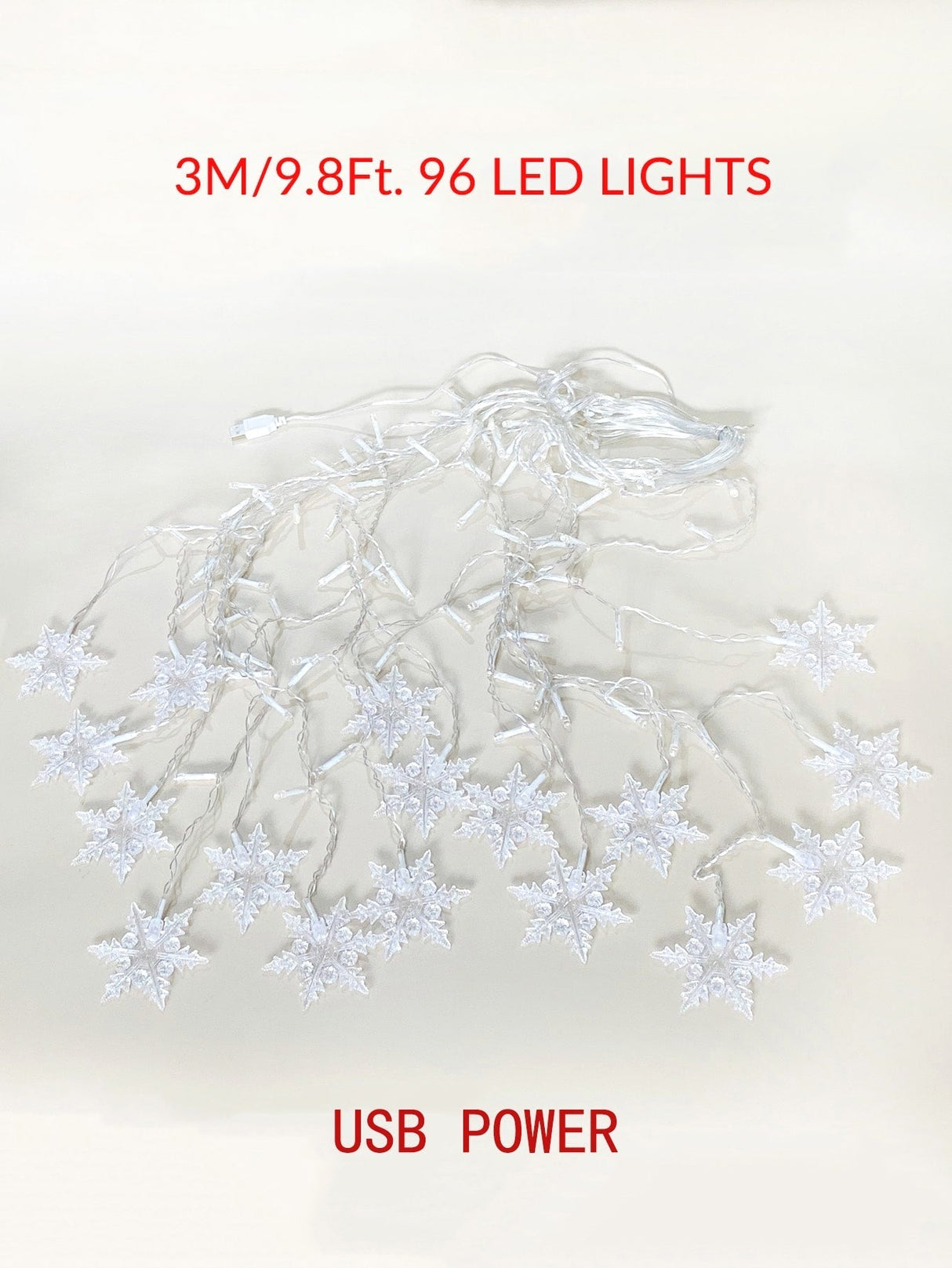 Christmas Snowflake Curtain String Light 2pcs - Lighting & Lamp