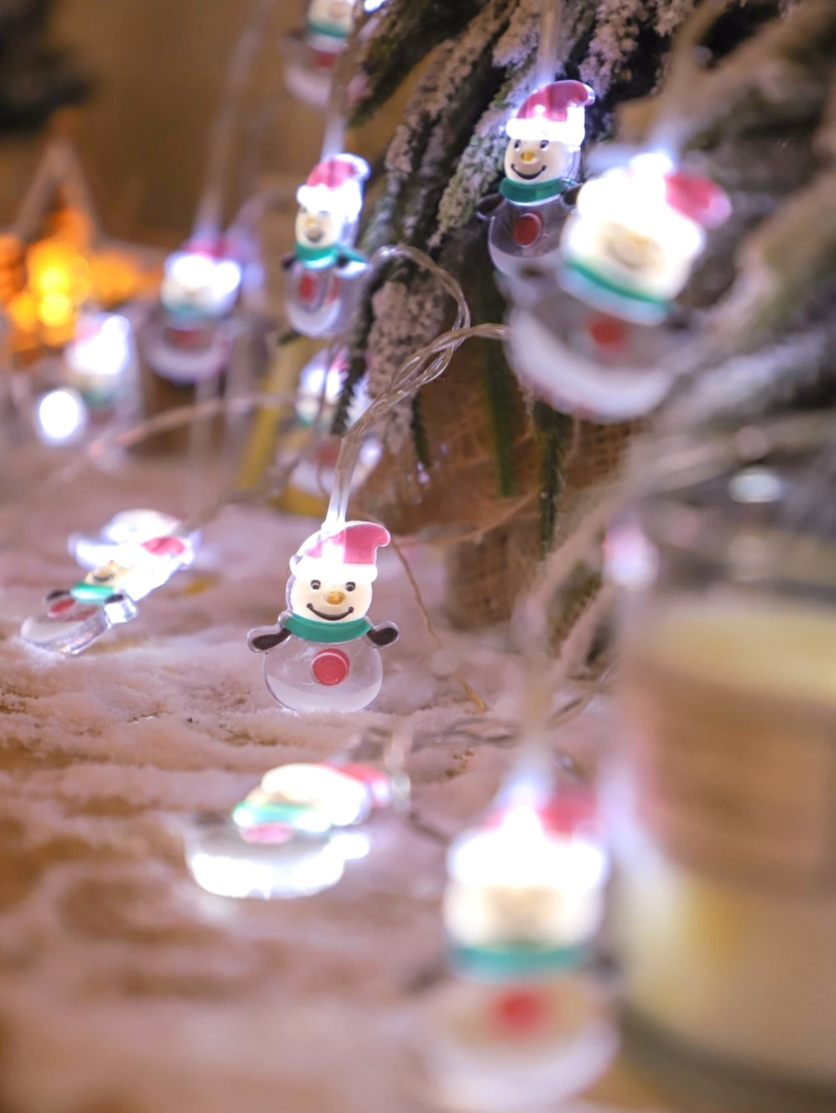 Christmas String Light with 10pcs Snowman Shaped Bulb 1pc - Lighting & Lamp