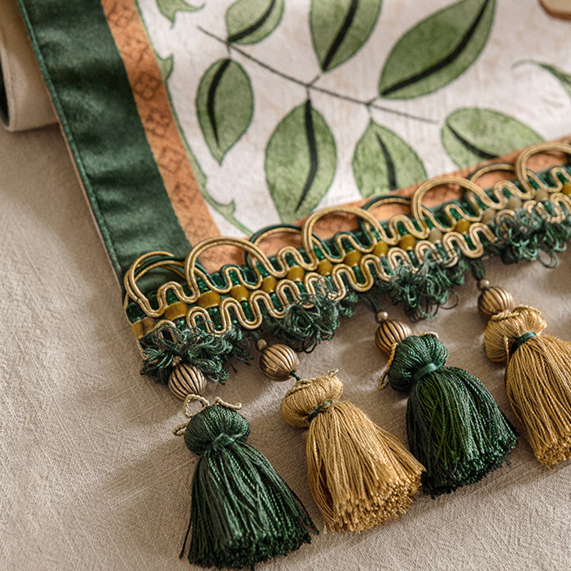 Haitangchun American living room dining table table flag cloth bed flag high-end light luxury high-end TV cabinet side cabinet long decorative cloth